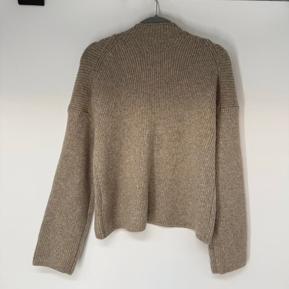 Abercrombie & Fitch Jumper Sweater Womens XS Light Brown Long Sleeve High Neck - Picture 8 of 9